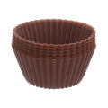 Foremki do muffinek silikonowe brązowa SILLINIE 5,5 cm 6 szt.