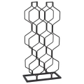 Stojak na wino metalowy czarny 8 butelek 23x48 cm