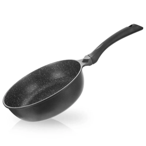Patelnia granitowa głęboka wysoka GRANDE 24 cm