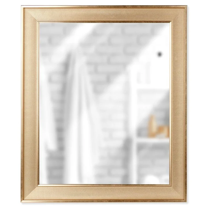 Lustro ścienne złote prostokątne 49,5x59,5 cm
