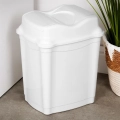 Kosz na śmieci plastikowy biały 9 l