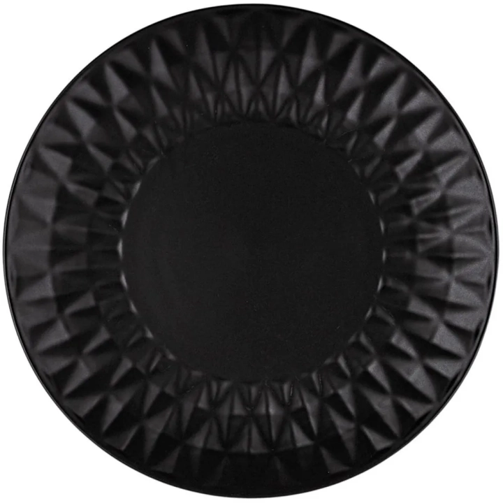 Talerz deserowy ceramiczny czarny SOHO 20 cm