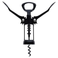 Korkociąg do wina metalowy czarny 16 cm