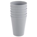 Kubki plastikowe szare SANDY 300 ml 6 szt.