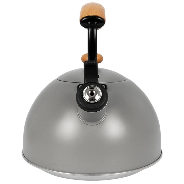 Czajnik z gwizdkiem stalowy szary WOODEN 2,9 l
