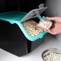 Pojemnik na warzywa i owoce z pokrywką czarny 12 l