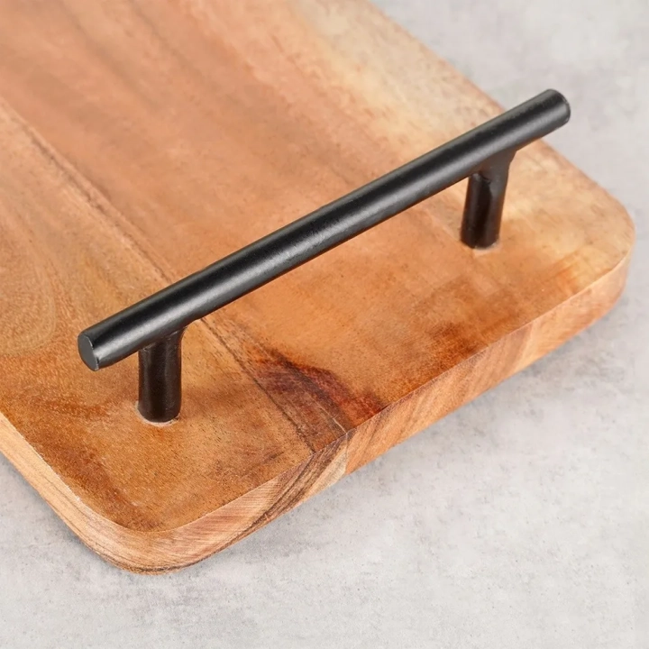 Taca do serwowania drewniana z uchwytami 40x15,5 cm