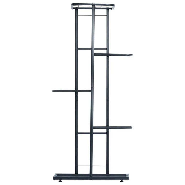 Kwietnik metalowy czarny 5-poziomowy 96 cm