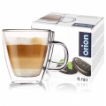 Szklanka termiczna z podwójną ścianką do kawy latte DOUBLE 180 ml