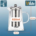 Dzbanek z zaparzaczem do herbaty szklany żaroodporny 920 ml