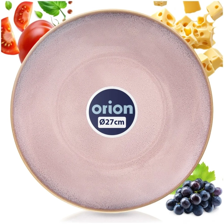 Talerz obiadowy płytki ceramiczny różowy GLAZE 27 cm