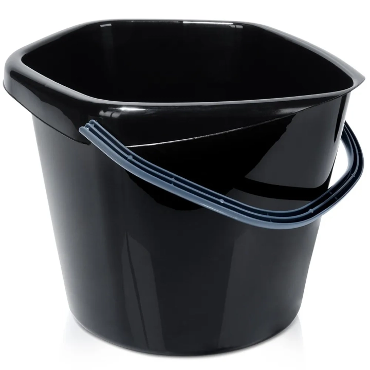 Wiadro plastikowe czarne 14 l