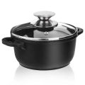 Garnek granitowy ze szklaną pokrywką GRANDE 16 cm, 1,4 l