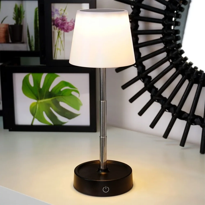 Lampa stołowa LED biała bezprzewodowa 11-29,5 cm