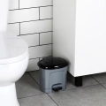 Kosz na śmieci z pedałem plastikowy szary 3 l