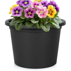 Doniczka ogrodowa plastikowa czarna okrągła 27,5 cm
