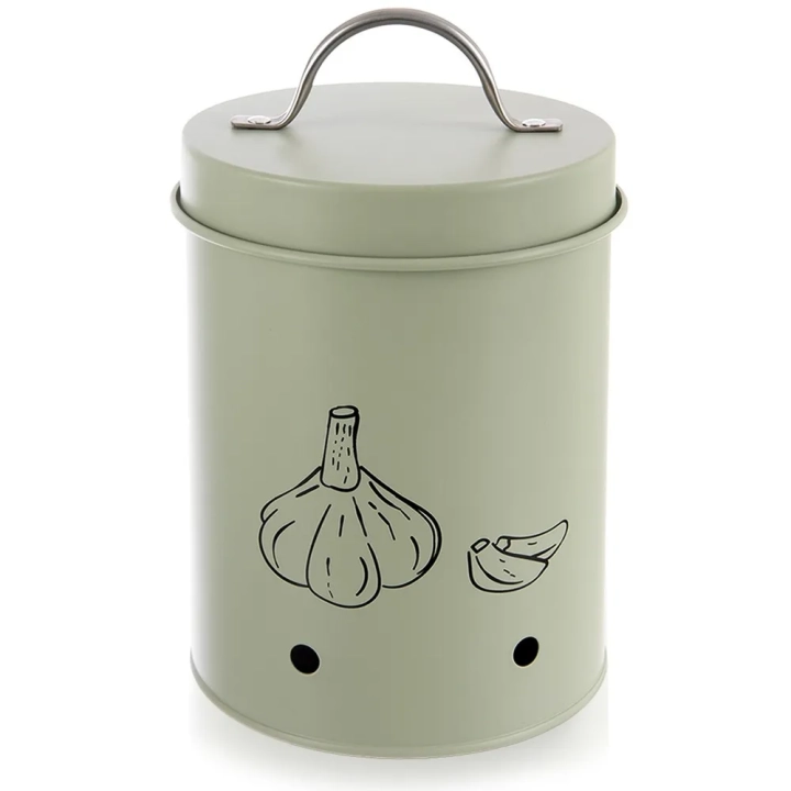 Pojemnik na warzywa i owoce metalowy zielony GREENISH 1,4 l