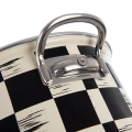 Garnek emaliowany SZACHOWNICA 18 cm, 2 l