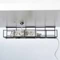 Organizer na kable pod blat biurka metalowy czarny