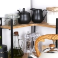 Cukierniczka i mlecznik porcelanowe czarne 3el.