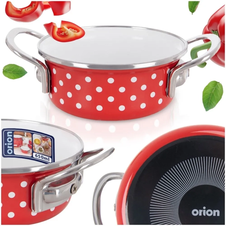 Garnek emaliowany TECKA 14 cm, 650 ml