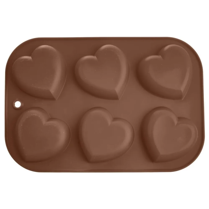 Forma do muffinek silikonowa pomarańczowa serce SILLINIE
