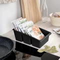 Pojemnik organizer na przyprawy czarny 25x15x9 cm