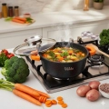 Garnek granitowy ze szklaną pokrywką TERRUNA AROMA 20 cm, 2,1 l