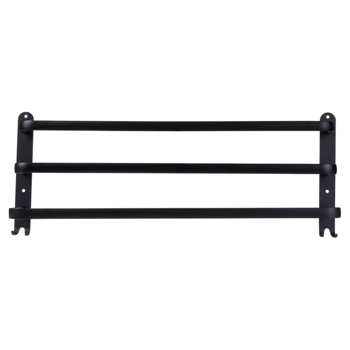 Wieszak na ręczniki aluminiowy czarny 60 cm