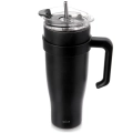 Kubek termiczny stalowy czarny z uchwytem TERMO 1,2 l