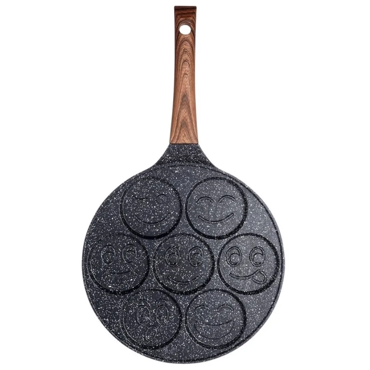 Patelnia do jajek granitowa 7 otworów BLACK&WOOD 26 cm