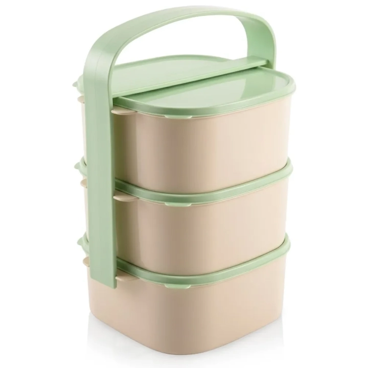 Menażka obiadowa plastikowa 3-poziomowa 3x1,15 l