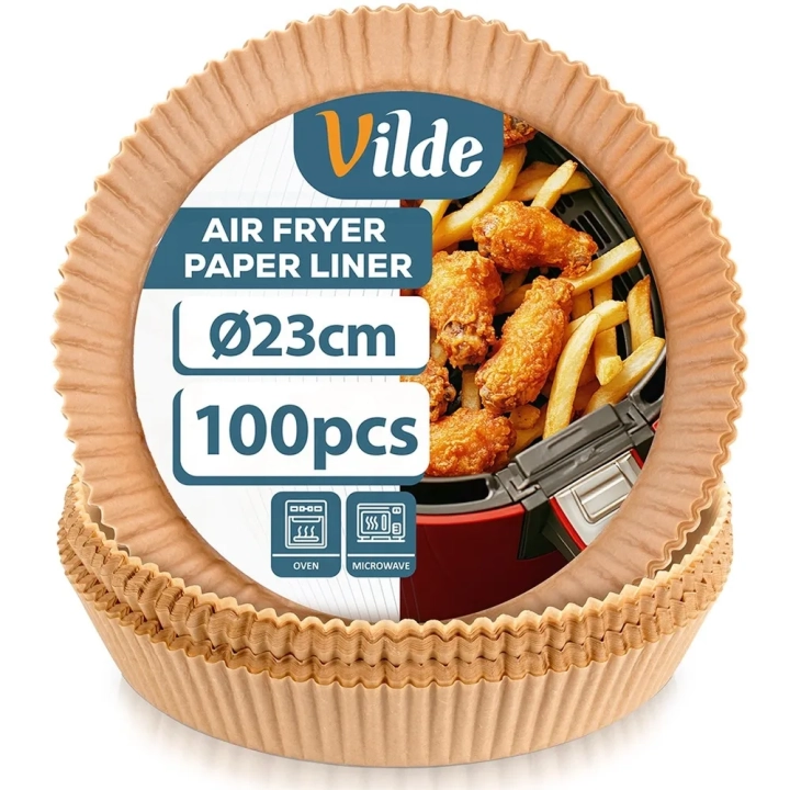 Wkład do frytkownicy beztłuszczowej Air Fryer papierowy okrągły 23 cm 100 szt.