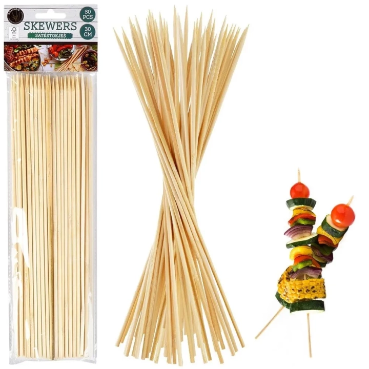 Szpikulce do szaszłyków bambusowe 30 cm 50 szt.