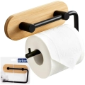 Uchwyt na papier toaletowy metalowy bambusowy czarny BLACK 13,5 cm