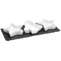 Miseczki na przekąski porcelanowe na tacy 4 el.