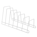Stojak na pokrywki i talerze metalowy biały 34x17xx18,5 cm