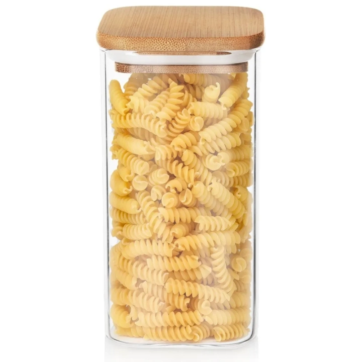 Pojemnik na produkty sypkie szklany z pokrywką i uszczelką 1,5 l