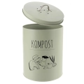Kompostownik kuchenny z filtrem węglowym metalowy zielony GREENISH 8 l