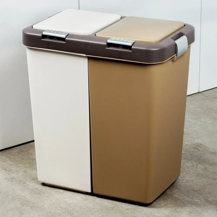Kosz do segregacji odpadów plastikowy 2x20 l