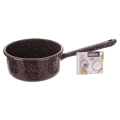Rondel emaliowany brązowy BROWN 14 cm, 900 ml