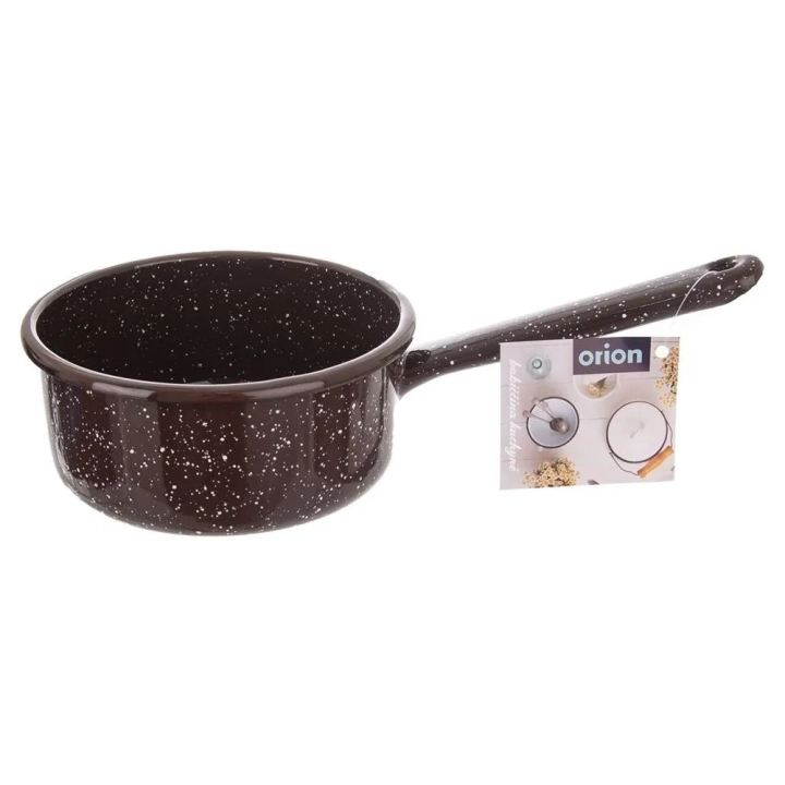 Rondel emaliowany brązowy BROWN 14 cm, 900 ml