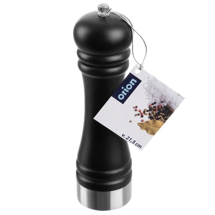 Młynek do pieprzu i soli drewniany czarny 21,5 cm