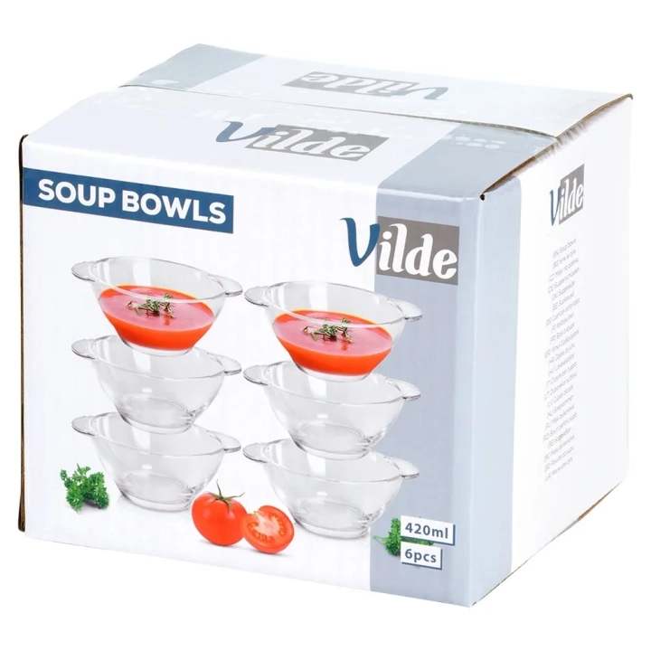 Miski bulionówki szklane 420 ml 6 szt.