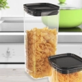 Pojemnik na produkty sypkie z pokrywką i uszczelką kwadratowy 2,1 l