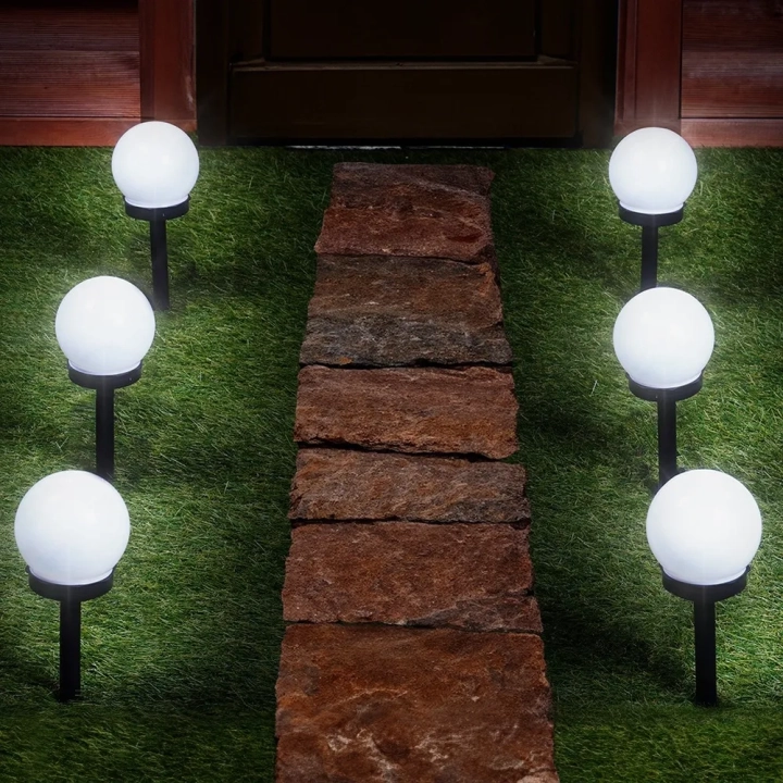 Lampki ogrodowe solarne LED wbijane 33,5 cm 6 szt.