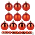 Bombki choinkowe nietłukące czerwone 6 cm 9 szt.
