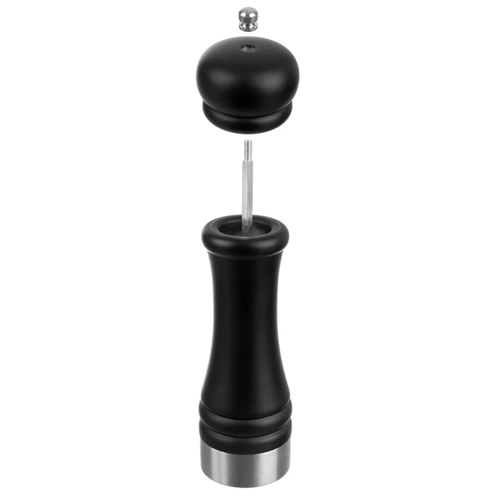 Młynek do pieprzu i soli drewniany czarny 21,5 cm