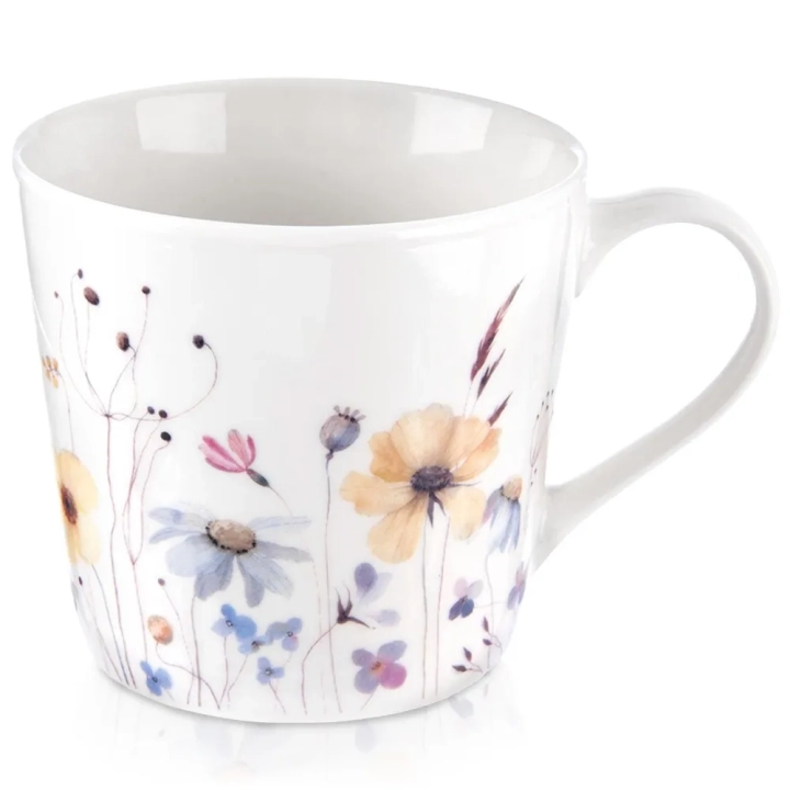 Kubek porcelanowy kwiaty 430 ml