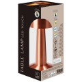 Lampka stołowa miedziana 21 LED 21 cm